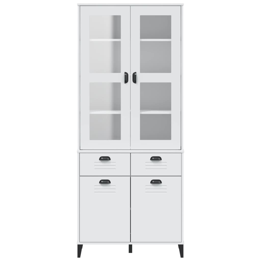 vidaXL Kredens VIKEN, biały, 80x40x190 cm, lite drewno sosnowe