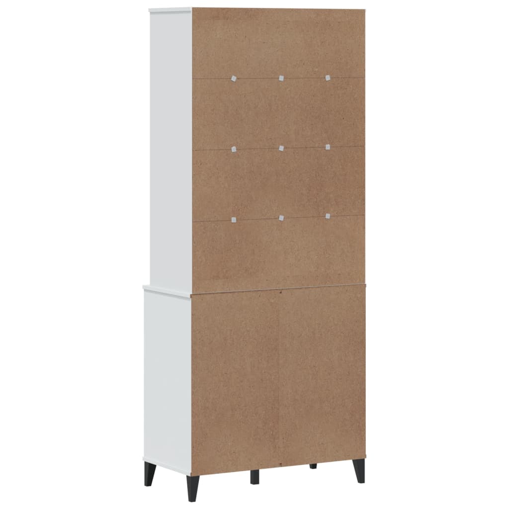 vidaXL Kredens VIKEN, biały, 80x40x190 cm, lite drewno sosnowe