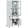 vidaXL Kredens VIKEN, biały, 80x40x190 cm, lite drewno sosnowe