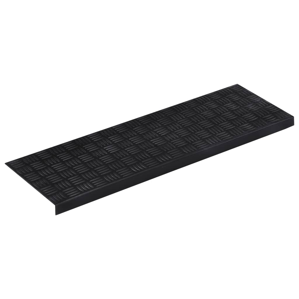 vidaXL Nakładki na schody, 10 szt., 25x75 cm, gumowe