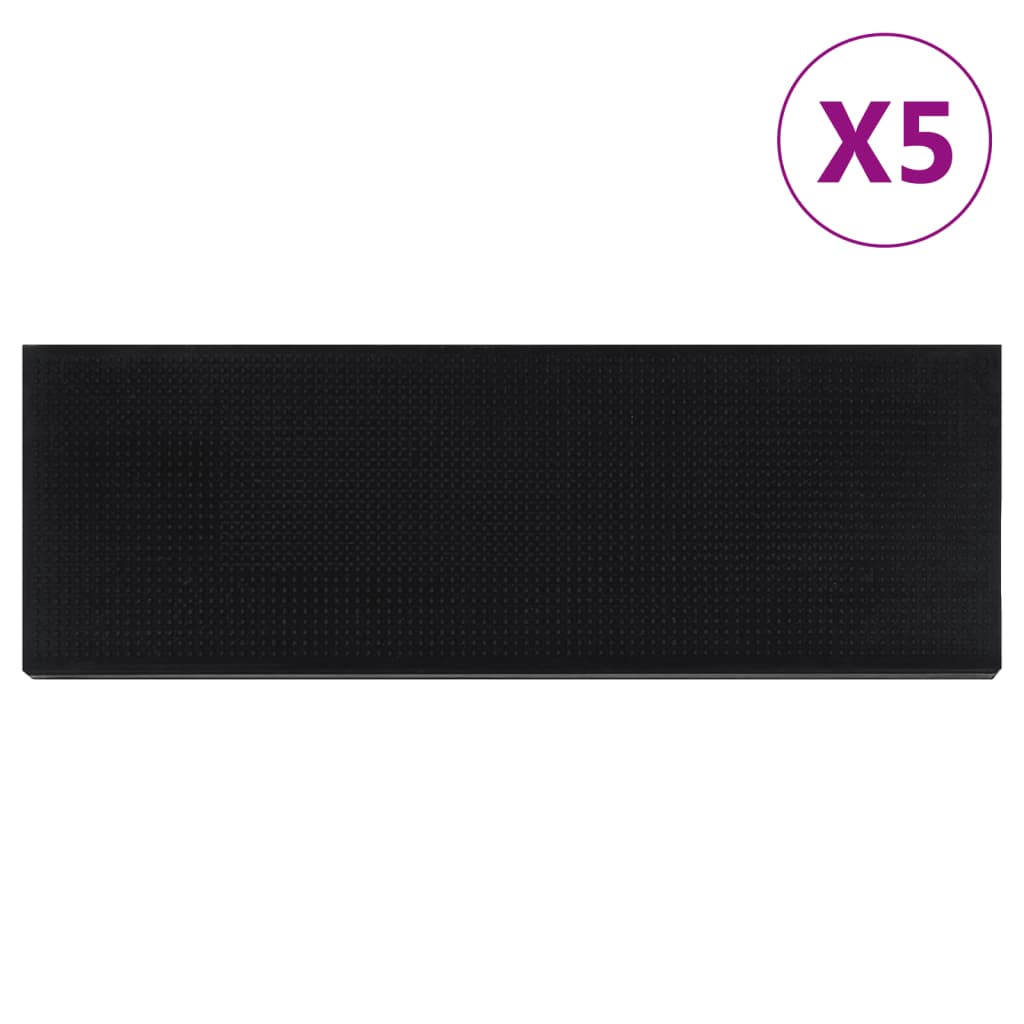vidaXL Nakładki na schody, 5 szt., 25x75 cm, gumowe