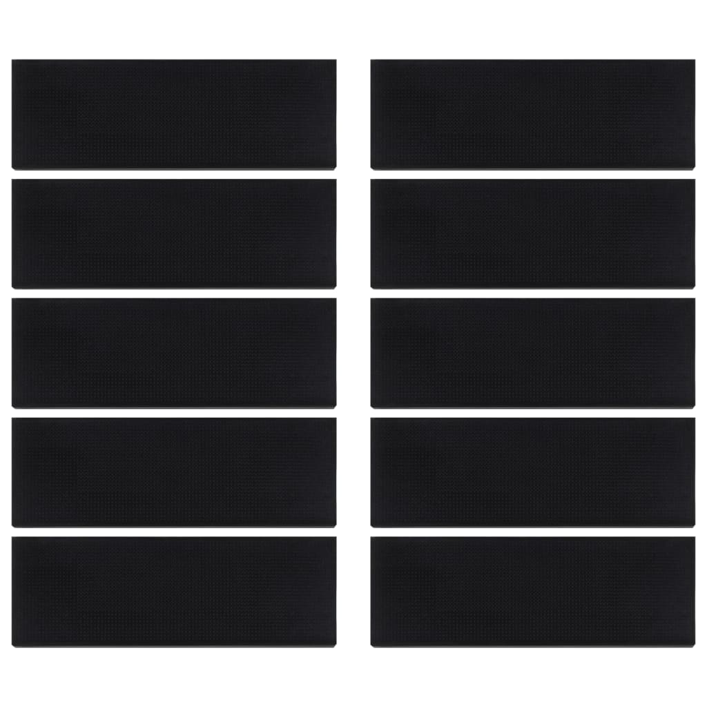 vidaXL Nakładki na schody, 10 szt., 25x75 cm, gumowe