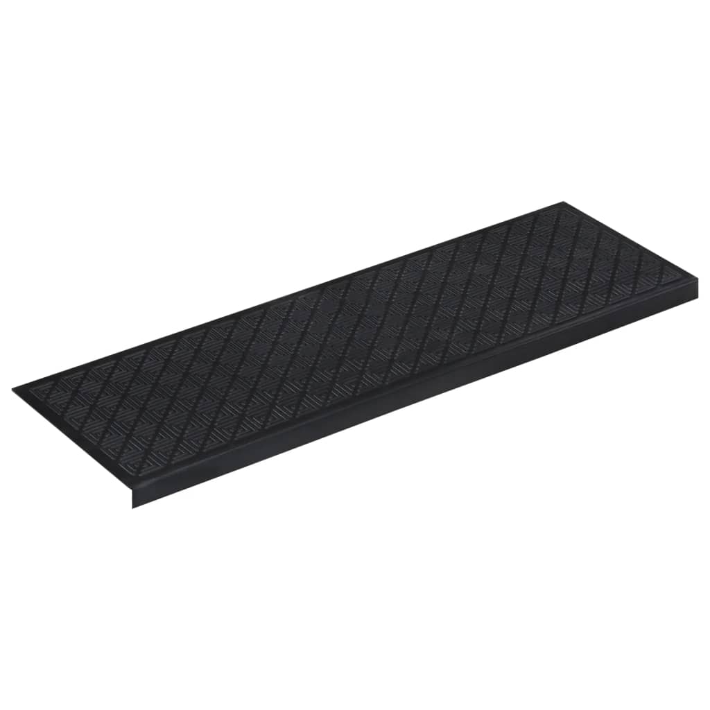 vidaXL Nakładki na schody, 10 szt., 25x75 cm, gumowe