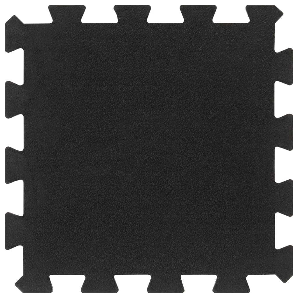 vidaXL Podłogowe maty gumowe, 9 szt., czarne, 16 mm, 30x30 cm