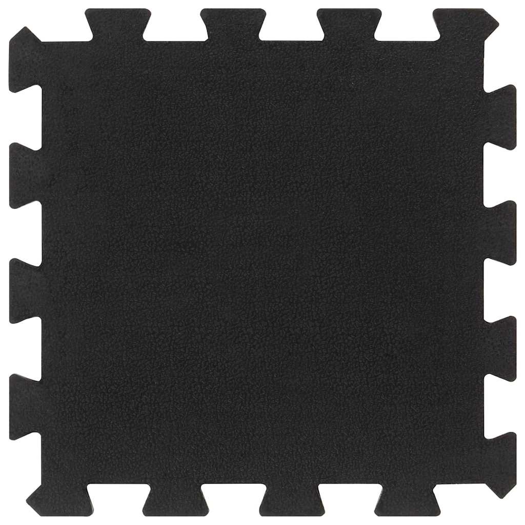 vidaXL Podłogowe maty gumowe, 16 szt., czarne, 16 mm, 30x30 cm