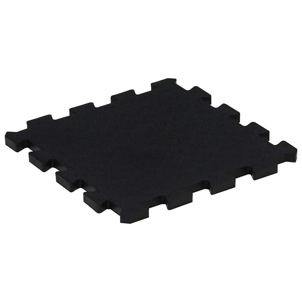 vidaXL Podłogowe maty gumowe, 16 szt., czarne, 16 mm, 30x30 cm