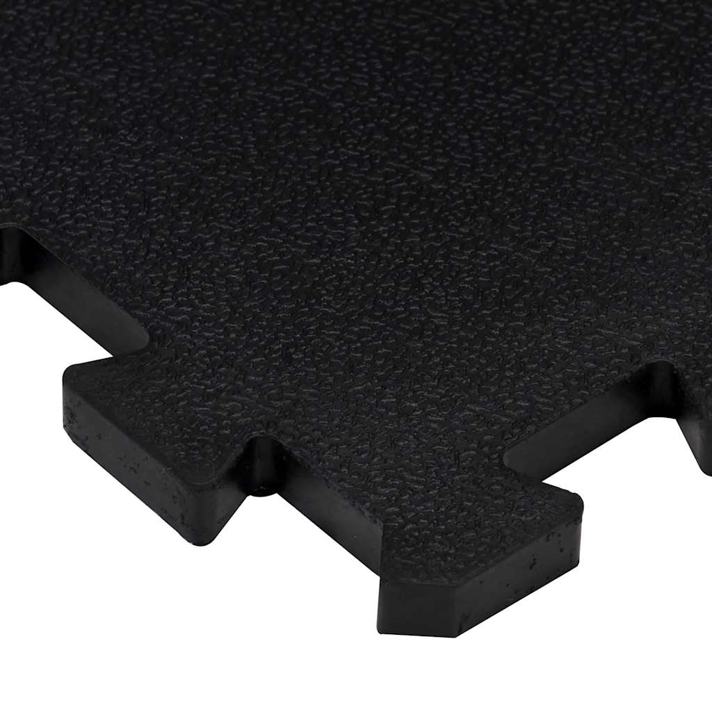vidaXL Podłogowe maty gumowe, 16 szt., czarne, 16 mm, 30x30 cm