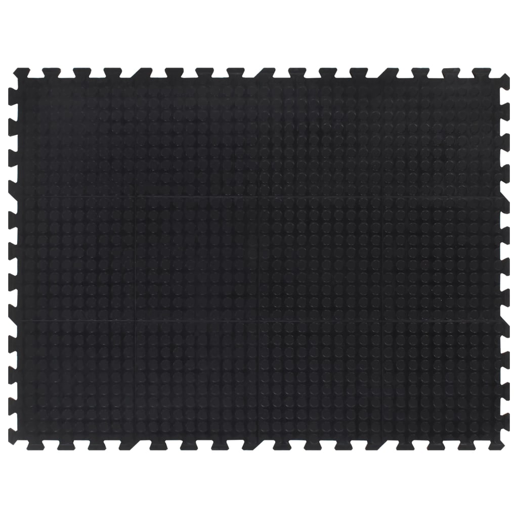 vidaXL Podłogowa mata gumowa, czarna, 12 mm, 90x120 cm