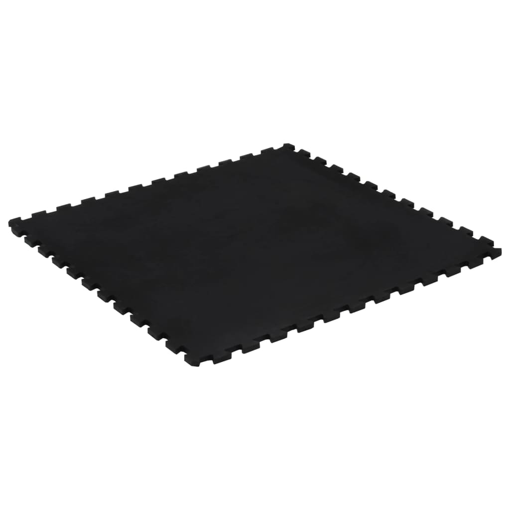 vidaXL Podłogowa mata gumowa, czarna, 12 mm, 100x100 cm
