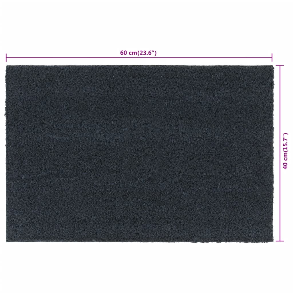 vidaXL Wycieraczki, 2 szt., ciemnoszare, 40x60 cm, włókno kokosowe