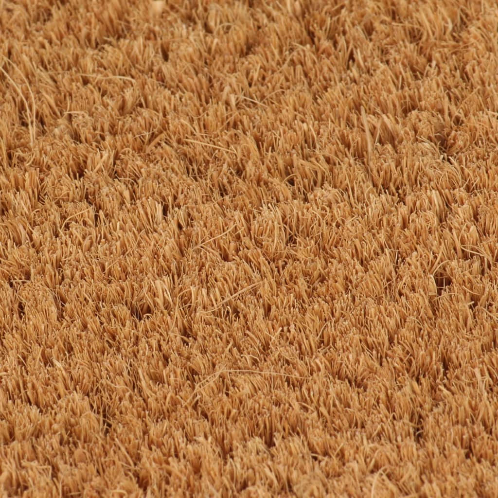 vidaXL Wycieraczka, naturalna, półokrągła, 60x90 cm, włókno kokosowe