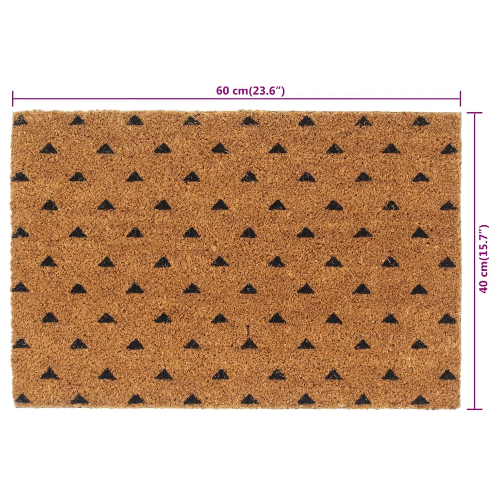 vidaXL Wycieraczka, naturalna, 40x60 cm, włókno kokosowe, tuftowana