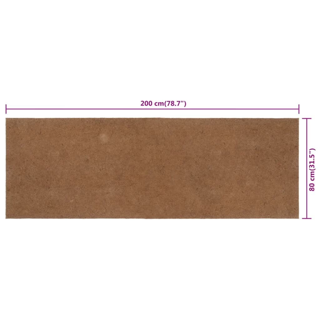 vidaXL Podkładka pod materac, 80x200 cm, włókno kokosowe
