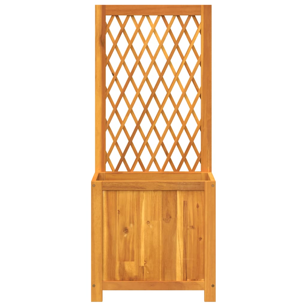 vidaXL Donica z trejażem, 55x29,5x132 cm, lite drewno akacjowe