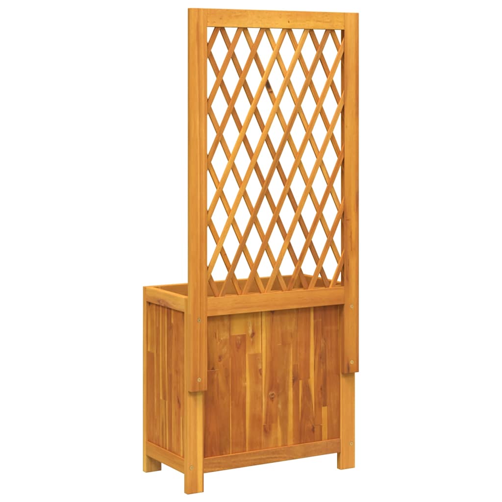 vidaXL Donica z trejażem, 55x29,5x132 cm, lite drewno akacjowe