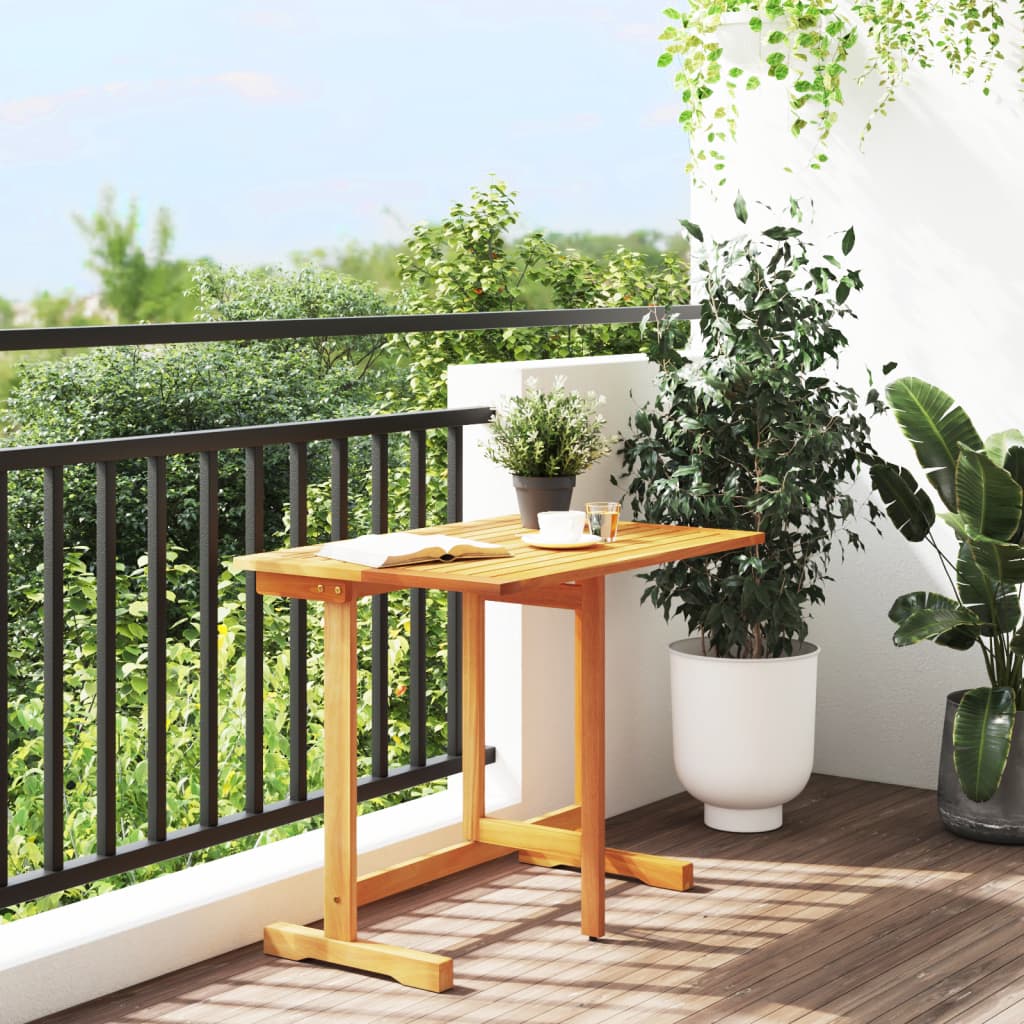 vidaXL Składany stolik na balkon, 90x60x72 cm, lite drewno akacjowe