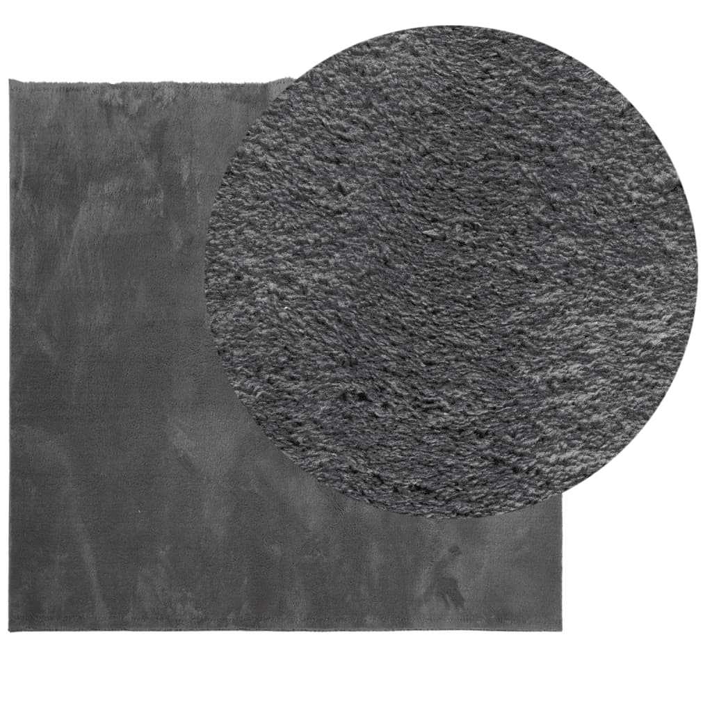 vidaXL Dywan HUARTE z krótkim włosiem, antracytowy, 200x200 cm
