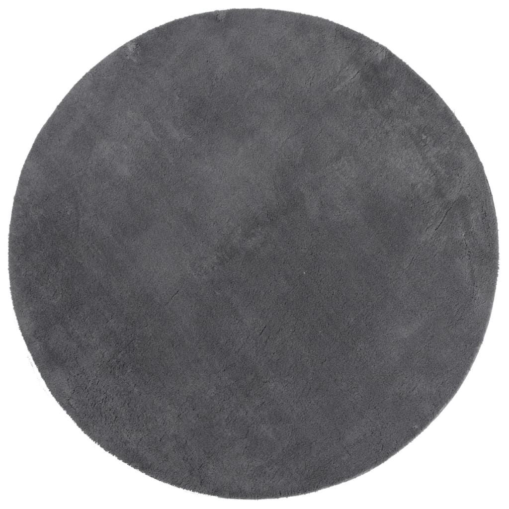 vidaXL Dywan HUARTE z krótkim włosiem, antracytowy, Ø 80 cm
