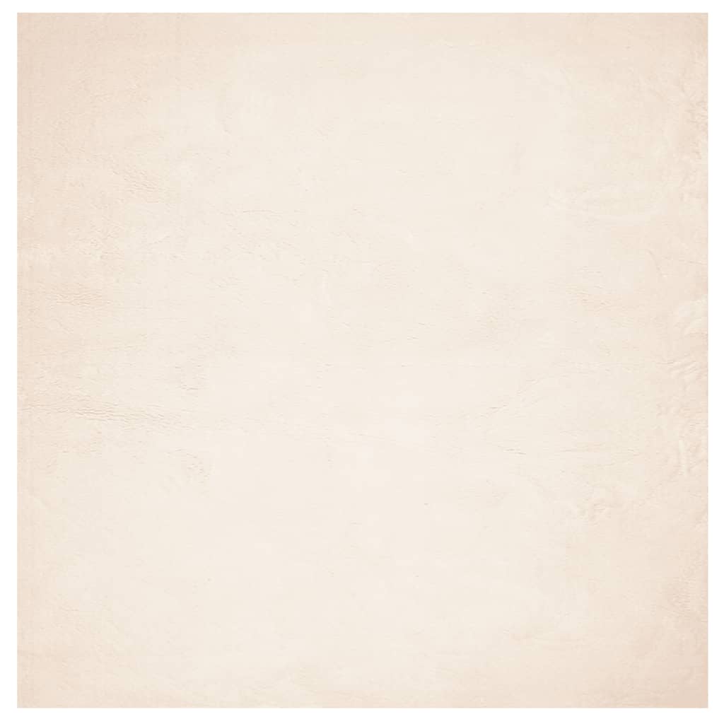vidaXL Dywan HUARTE z krótkim włosiem, beżowy, 120x120 cm