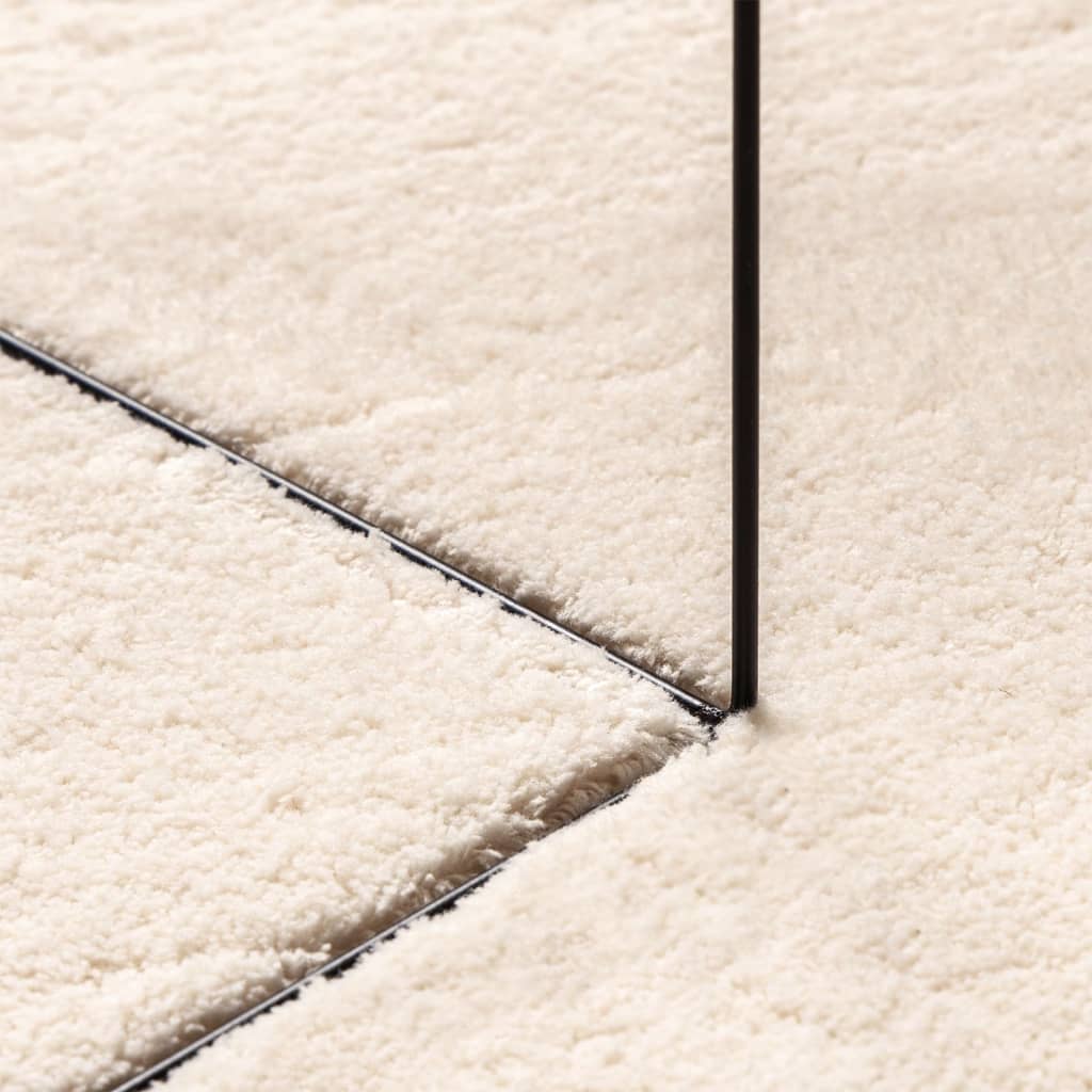 vidaXL Dywan HUARTE z krótkim włosiem, beżowy, 160x160 cm
