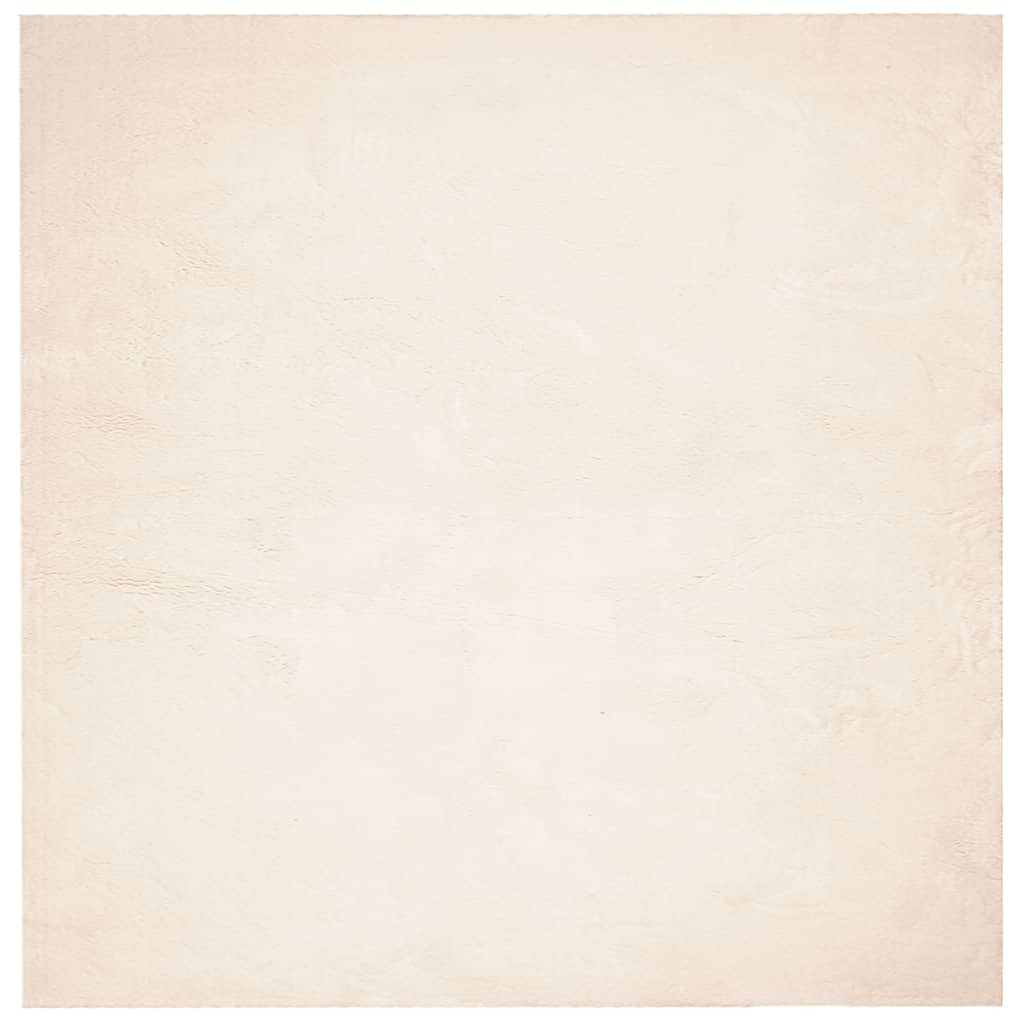 vidaXL Dywan HUARTE z krótkim włosiem, beżowy, 200x200 cm