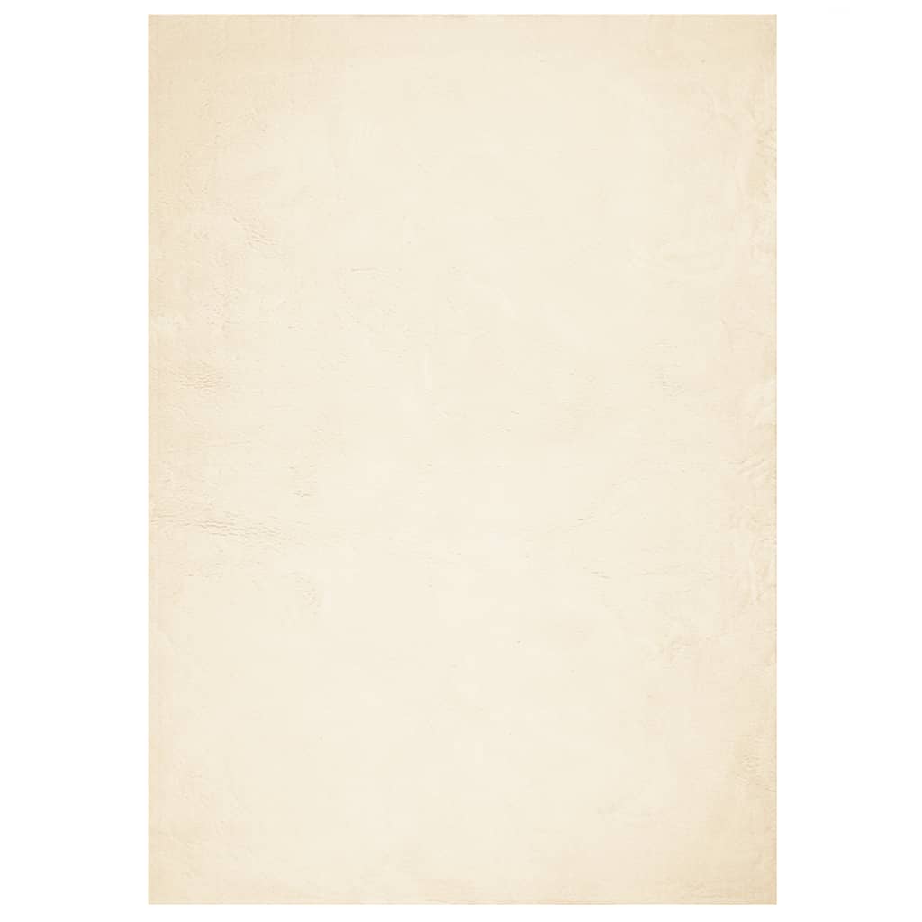 vidaXL Dywan HUARTE z krótkim włosiem, kremowy, 140x200 cm