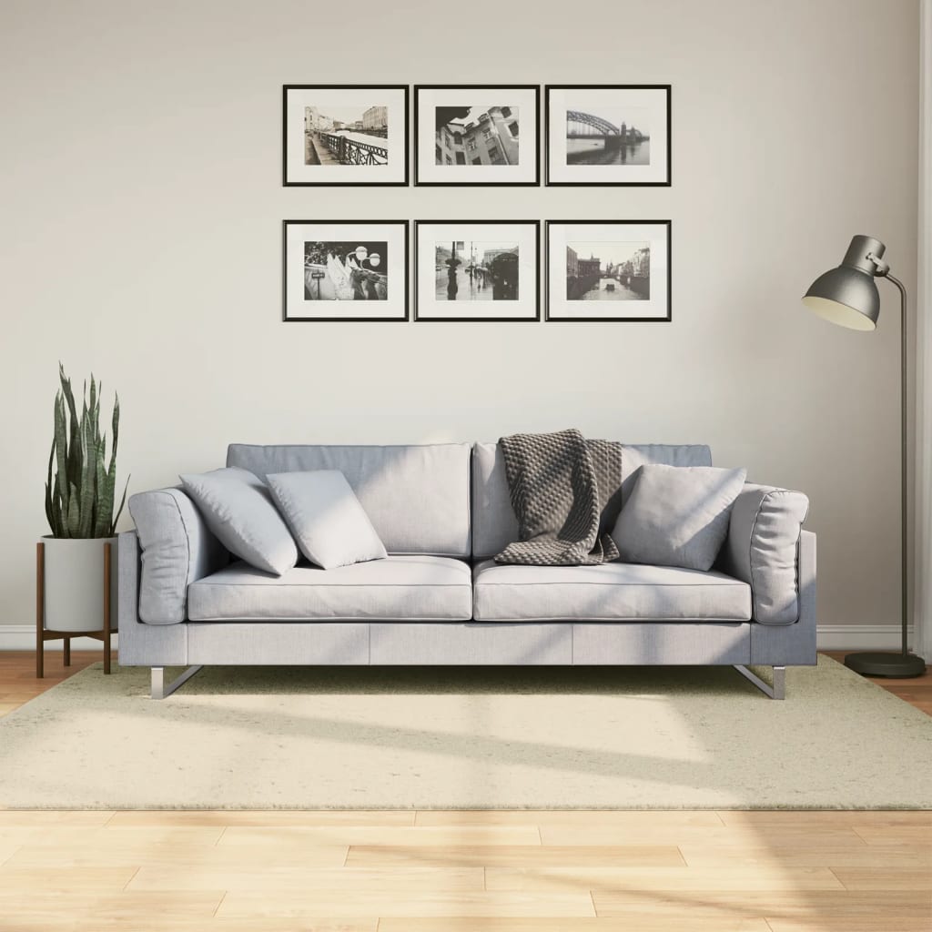 vidaXL Dywan HUARTE z krótkim włosiem, kremowy, 140x200 cm