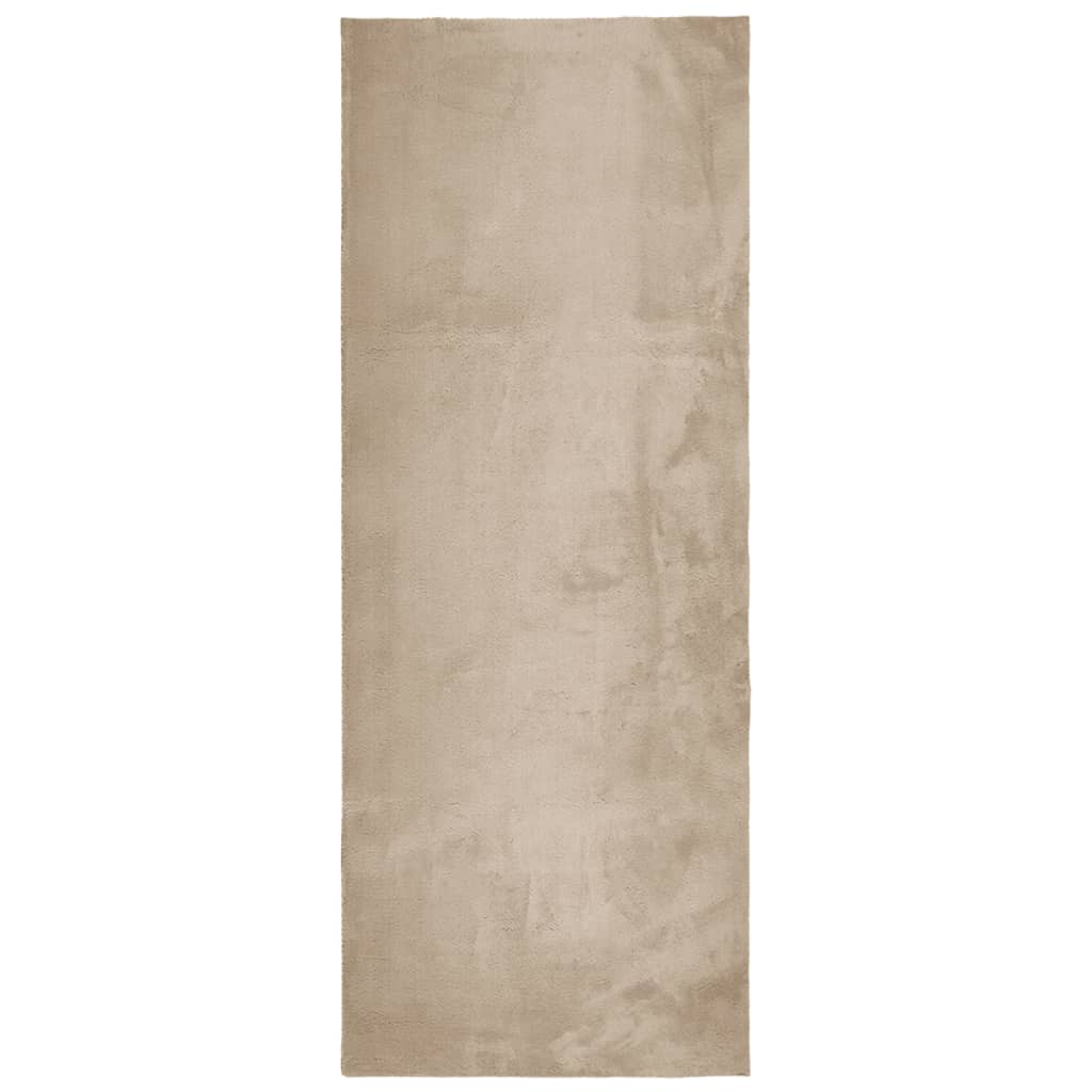 vidaXL Dywan HUARTE z krótkim włosiem, piaskowy, 80x200 cm