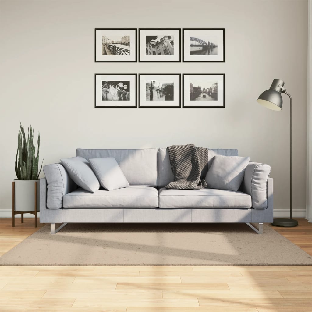 vidaXL Dywan HUARTE z krótkim włosiem, piaskowy, 120x170 cm