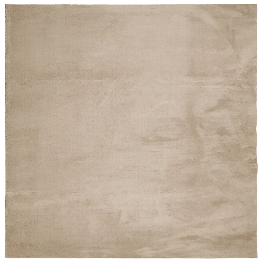 vidaXL Dywan HUARTE z krótkim włosiem, piaskowy, 240x240 cm