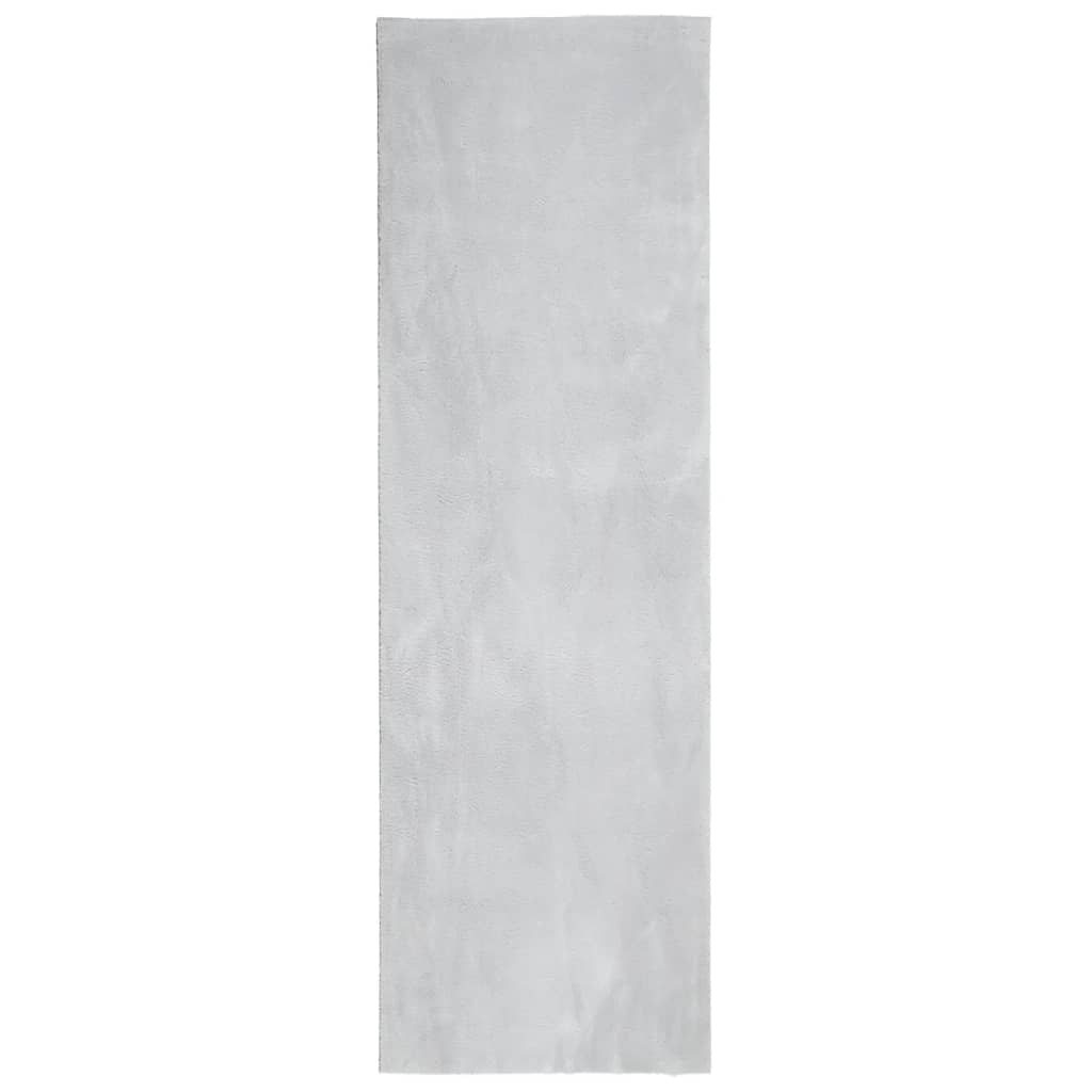 vidaXL Dywan HUARTE z krótkim włosiem, szary, 80x250 cm