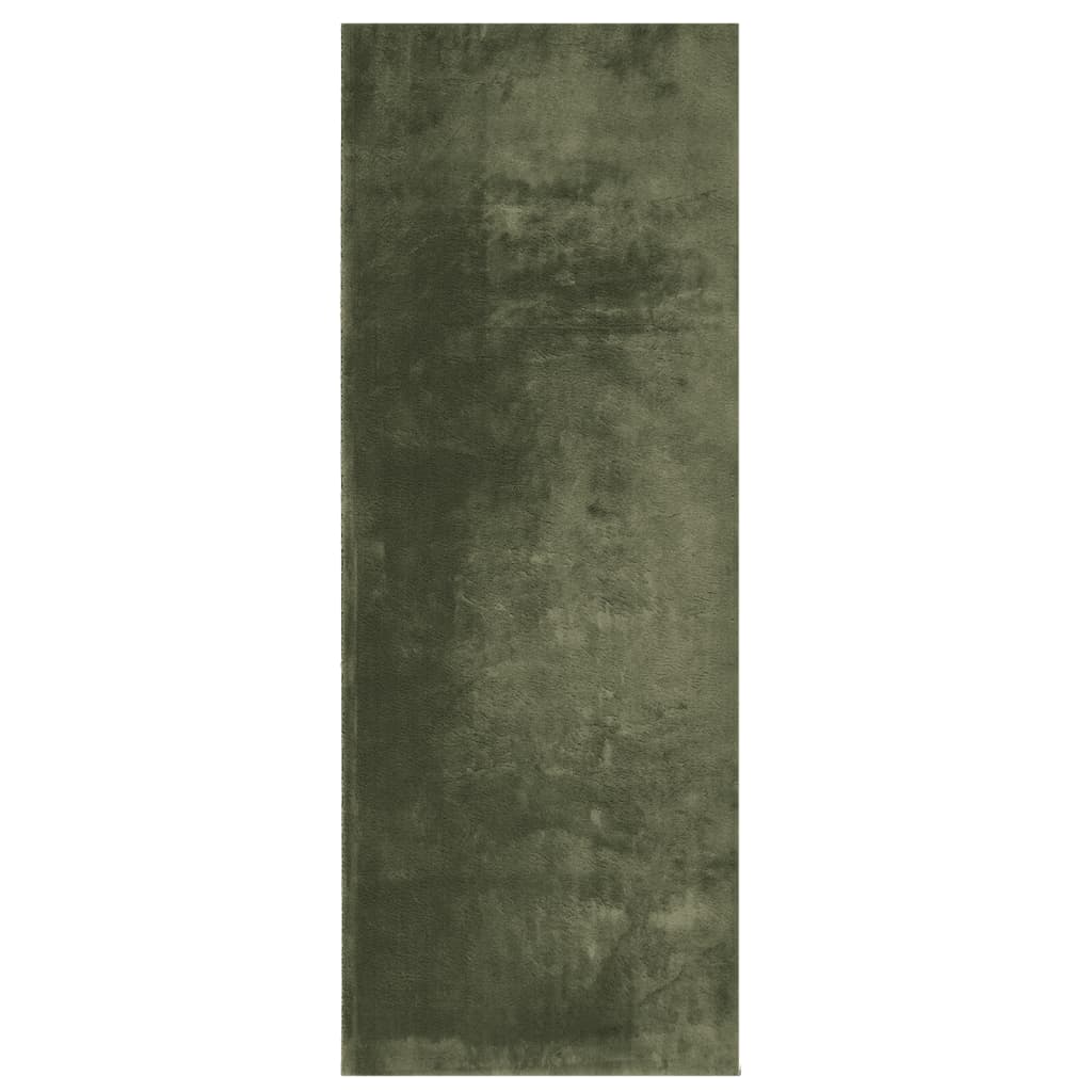 vidaXL Dywan HUARTE z krótkim włosiem, zielony, 80x200 cm