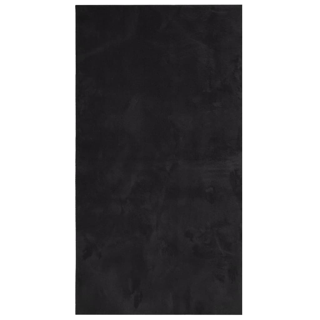 vidaXL Dywan HUARTE z krótkim włosiem, czarny, 60x110 cm