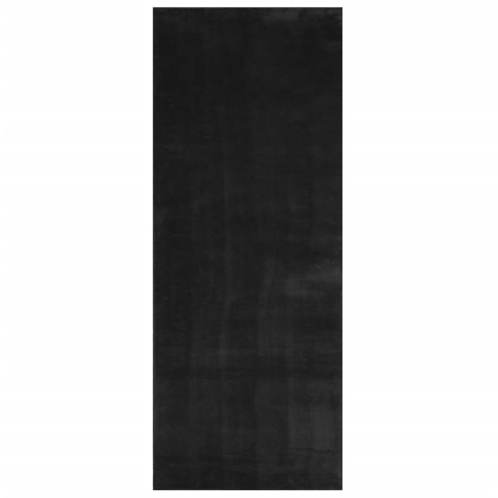 vidaXL Dywan HUARTE z krótkim włosiem, czarny, 80x200 cm