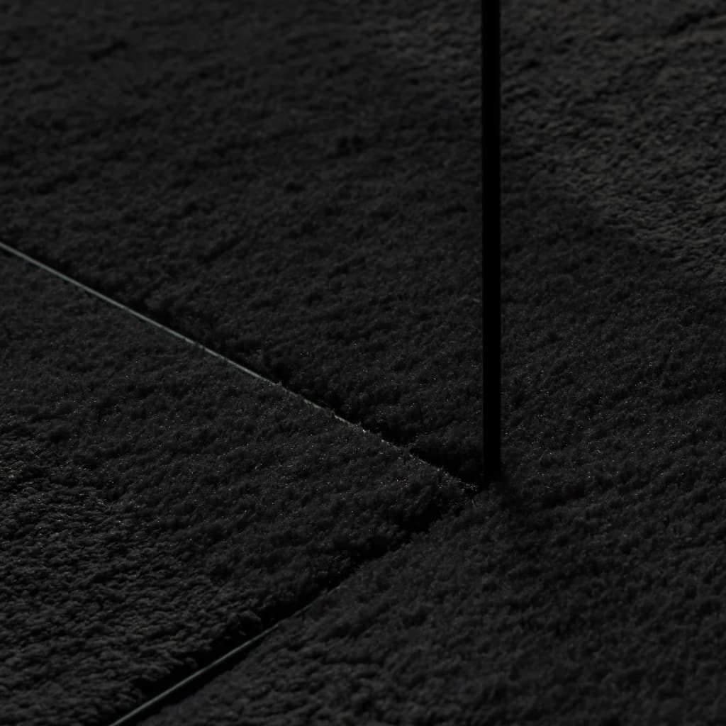 vidaXL Dywan HUARTE z krótkim włosiem, czarny, 140x200 cm