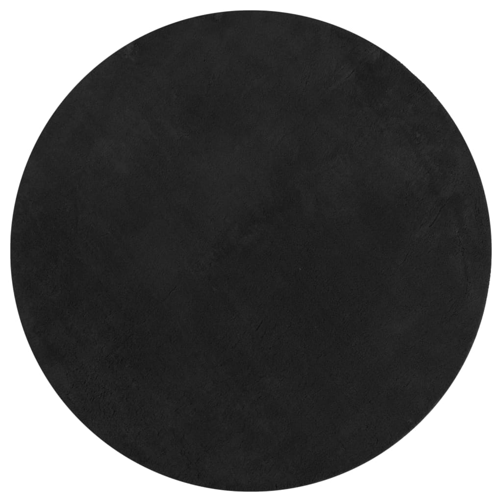 vidaXL Dywan HUARTE z krótkim włosiem, czarny, Ø 80 cm