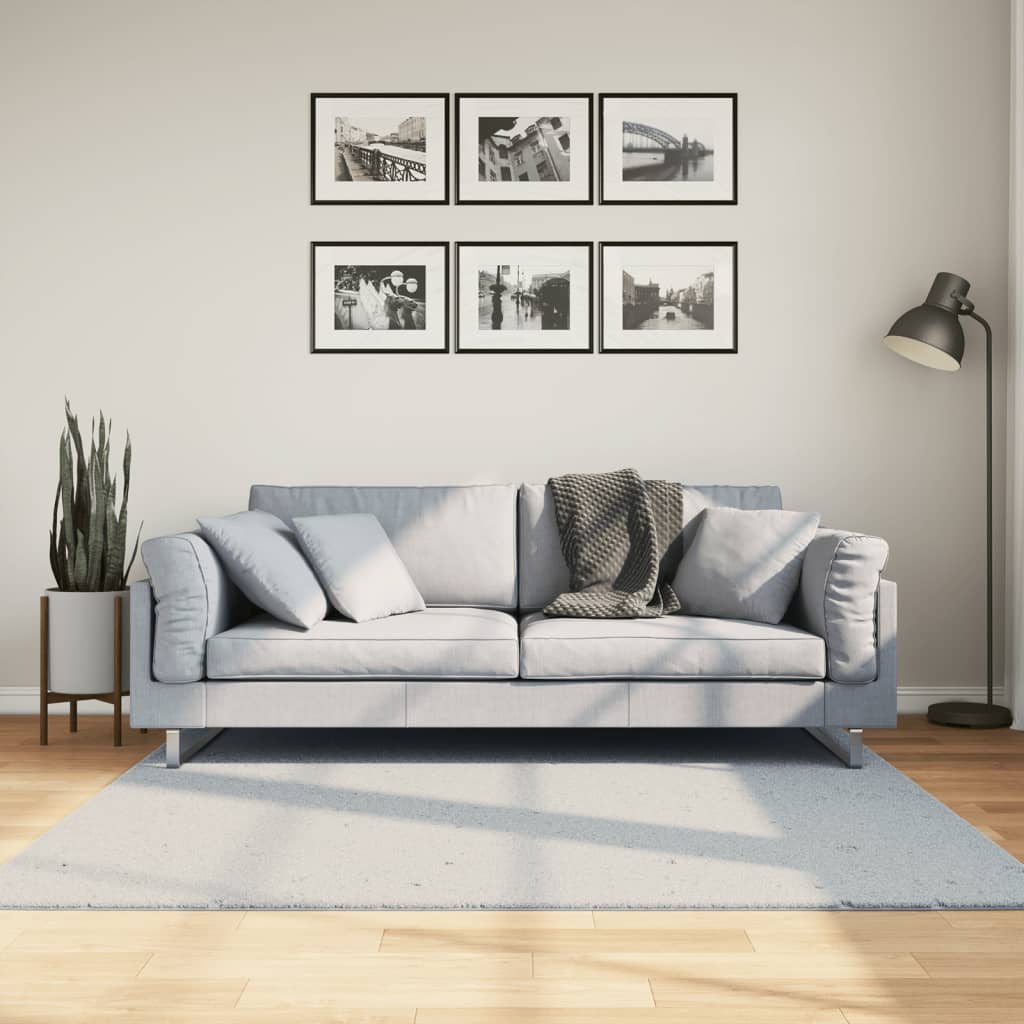 vidaXL Dywan HUARTE z krótkim włosiem, niebieski, 160x160 cm