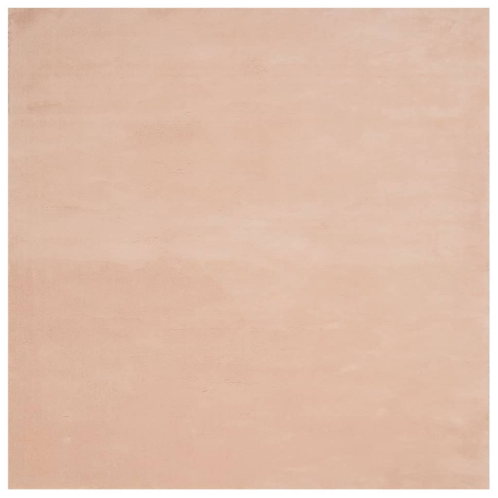 vidaXL Dywan HUARTE z krótkim włosiem, różowy, 160x160 cm
