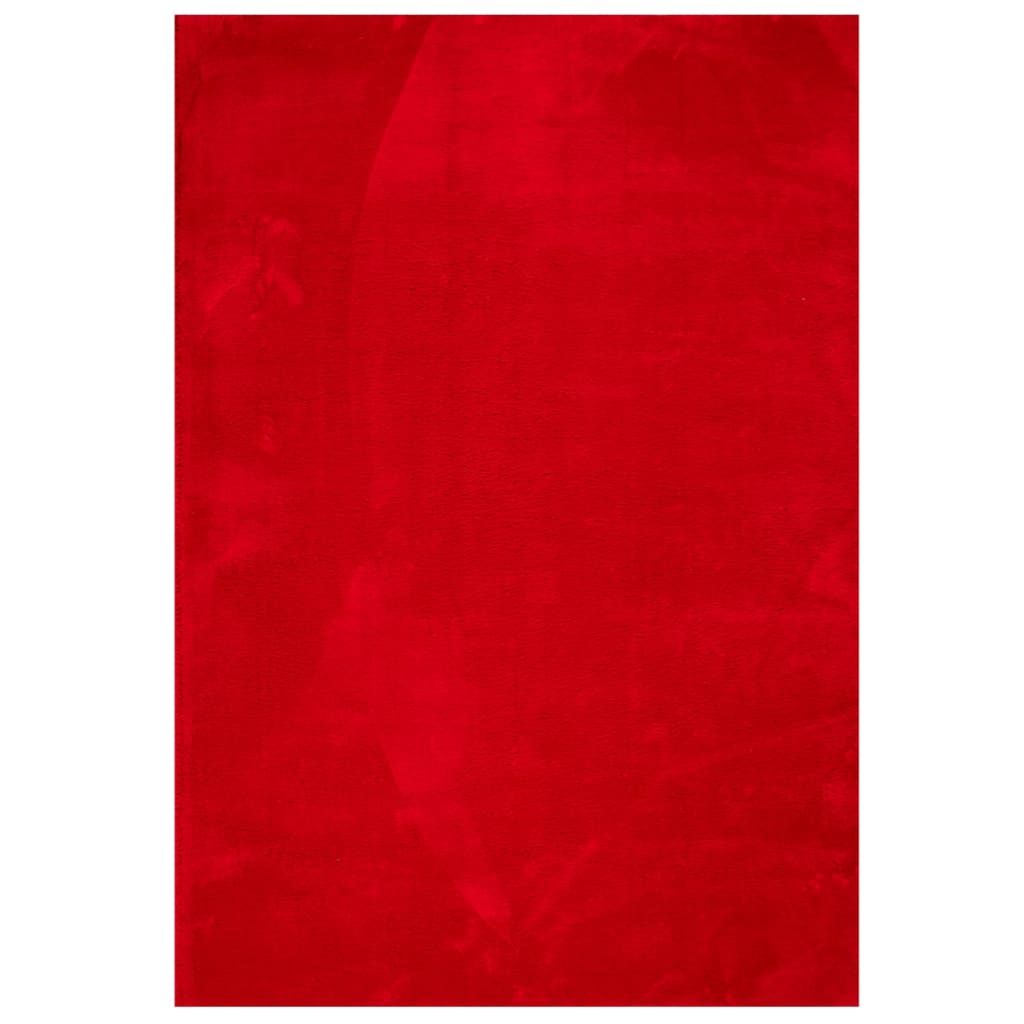 vidaXL Dywan HUARTE z krótkim włosiem, czerwony, 140x200 cm