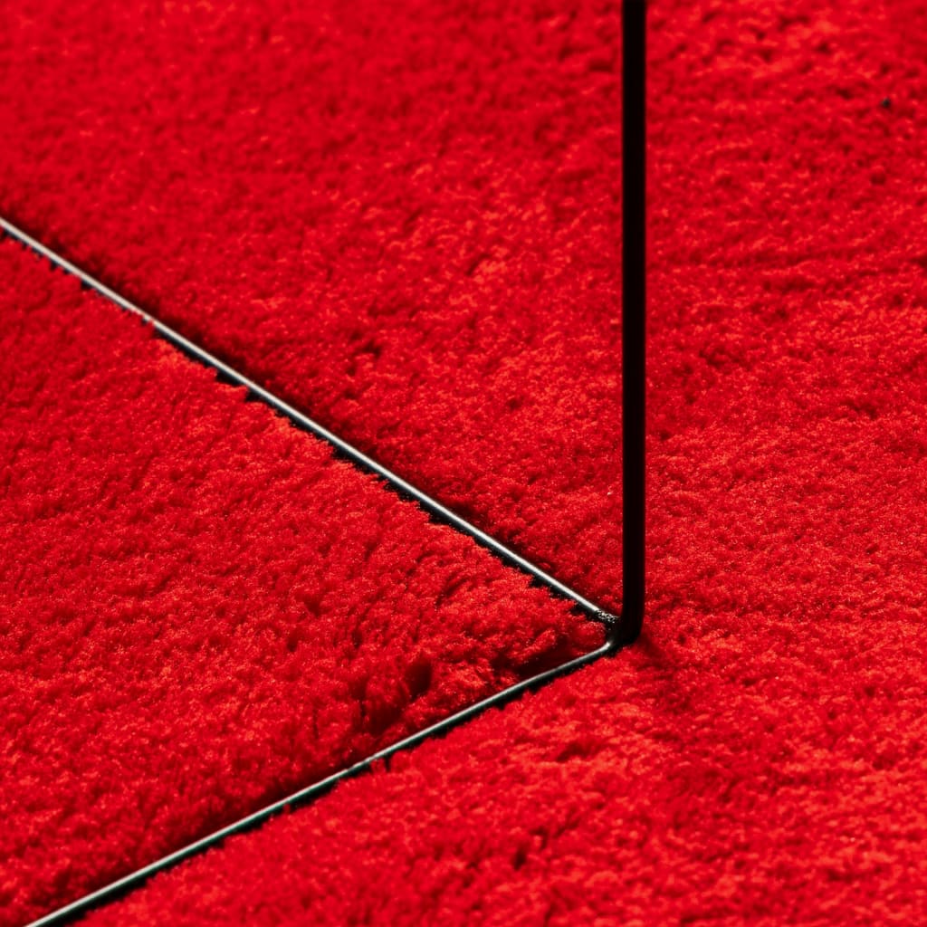vidaXL Dywan HUARTE z krótkim włosiem, czerwony, 140x200 cm