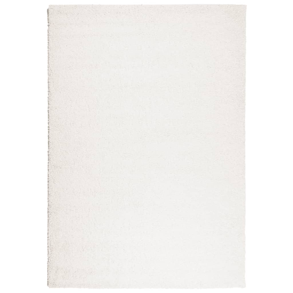 vidaXL Dywan z długim włosiem PAMPLONA, kremowy, 140x200 cm