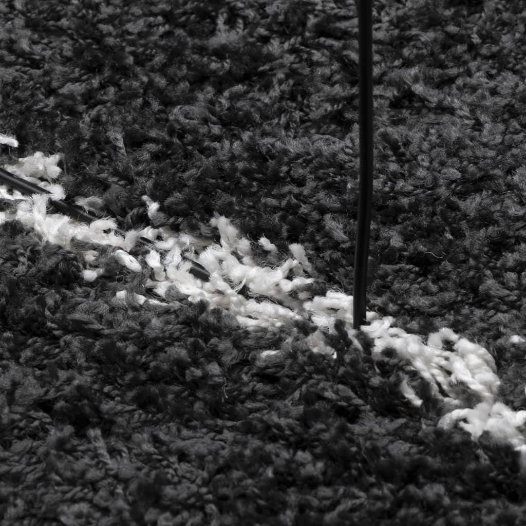 vidaXL Dywan z długim włosiem PAMPLONA, czarno-kremowy, 240x340 cm