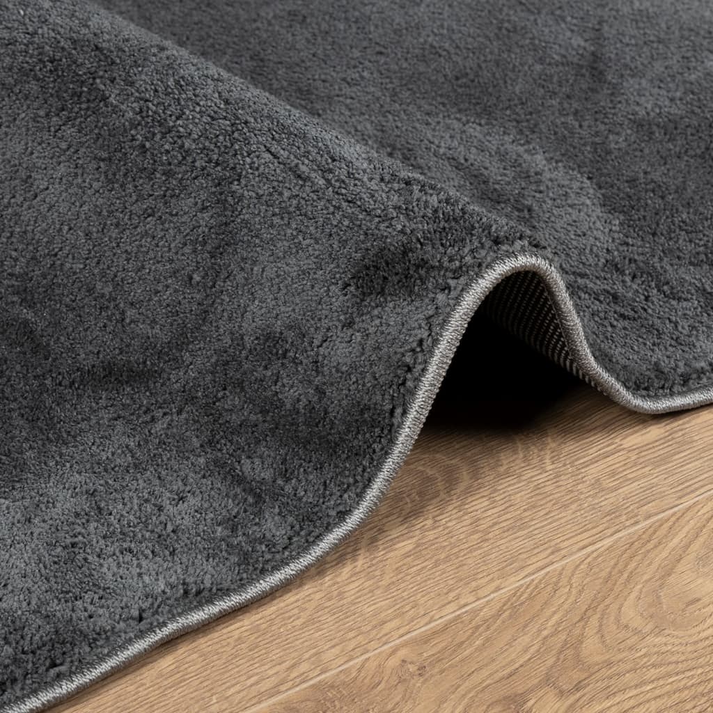 vidaXL Dywan OVIEDO z krótkim włosiem, antracytowy, 160x230 cm