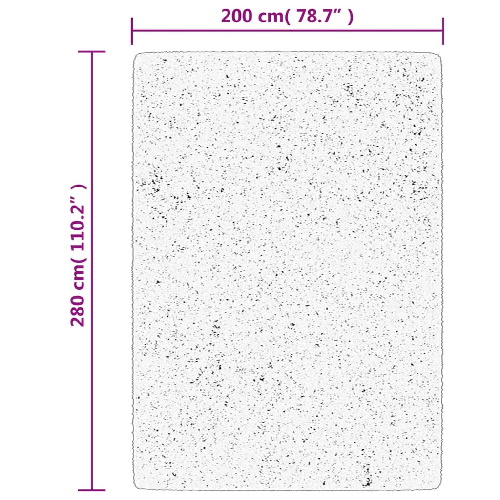 vidaXL Dywan OVIEDO z krótkim włosiem, antracytowy, 200x280 cm