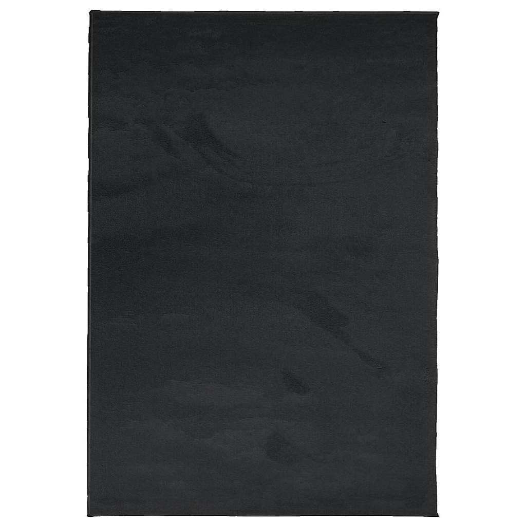 vidaXL Dywan OVIEDO z krótkim włosiem, czarny, 160x230 cm