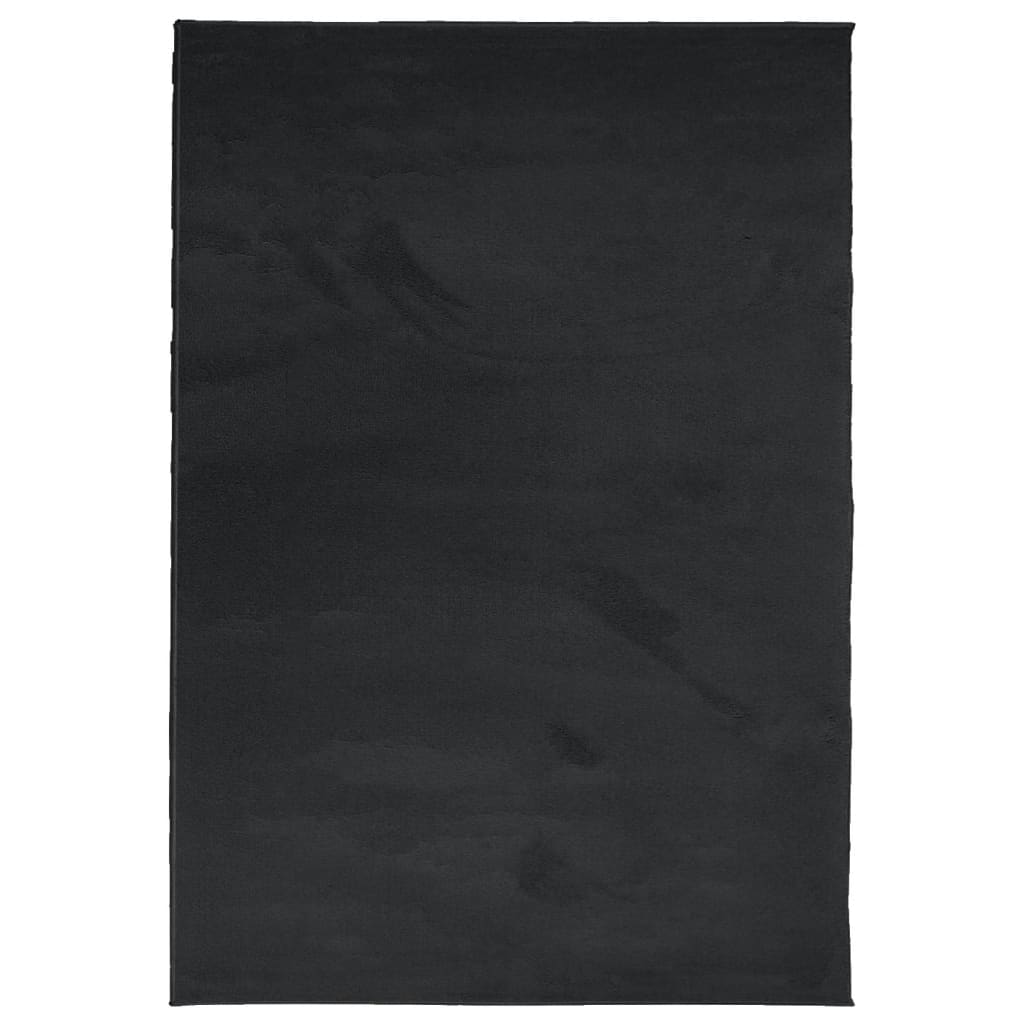 vidaXL Dywan OVIEDO z krótkim włosiem, czarny, 200x280 cm