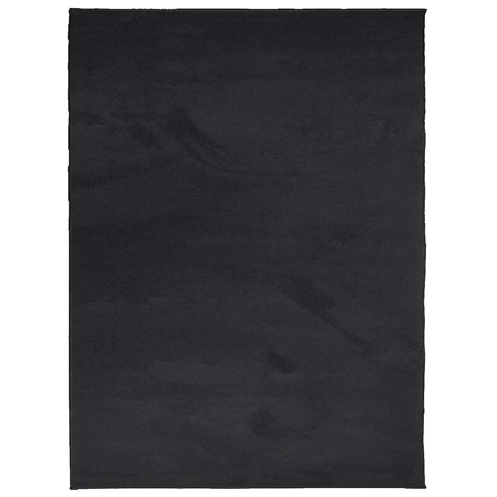 vidaXL Dywan OVIEDO z krótkim włosiem, czarny, 240x340 cm