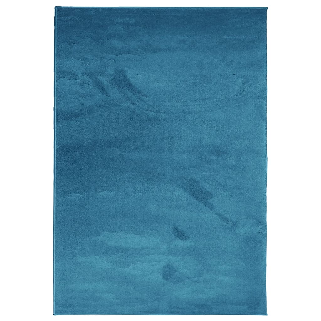 vidaXL Dywan OVIEDO z krótkim włosiem, turkusowy, 140x200 cm