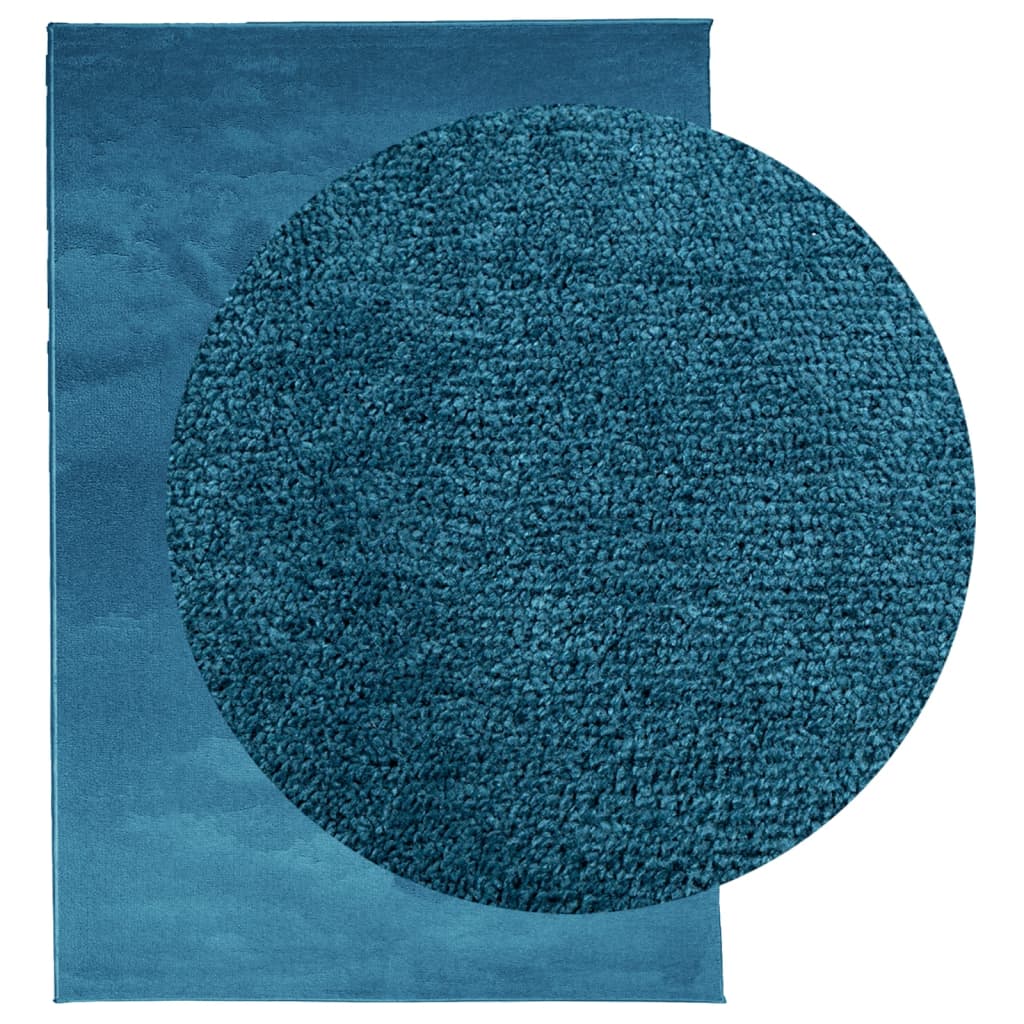 vidaXL Dywan OVIEDO z krótkim włosiem, turkusowy, 160x230 cm