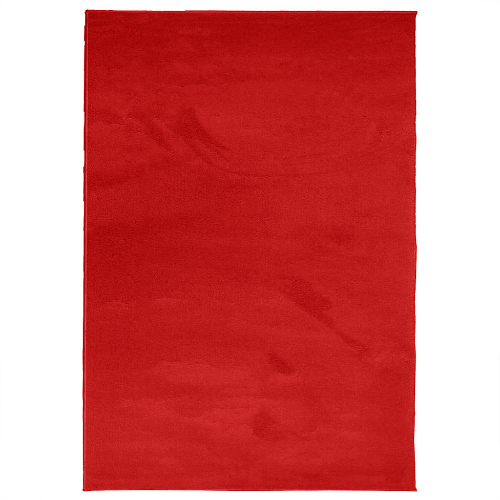 vidaXL Dywan OVIEDO z krótkim włosiem, czerwony, 160x230 cm